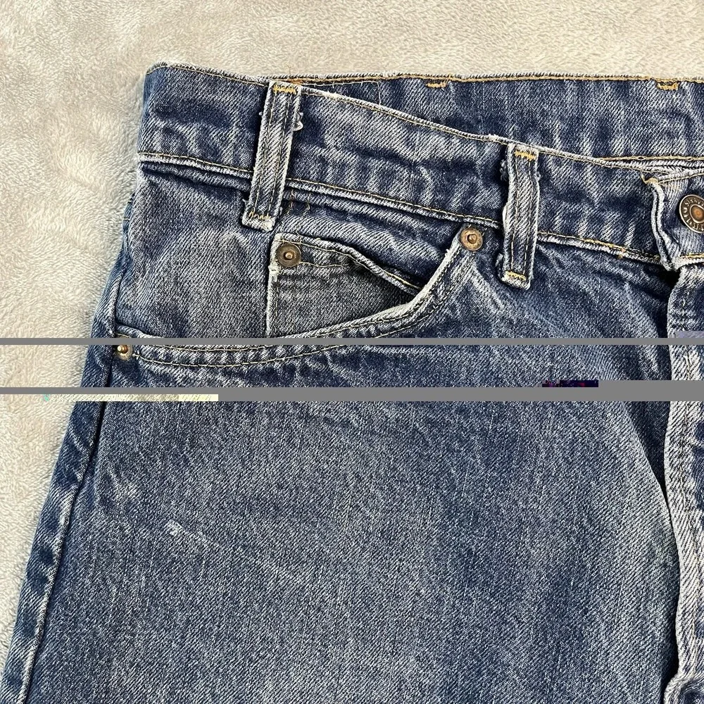 Vintage 70s Levi's Orange Tab 505 Denim Jean Shorts Men's 34* USA Made Blue